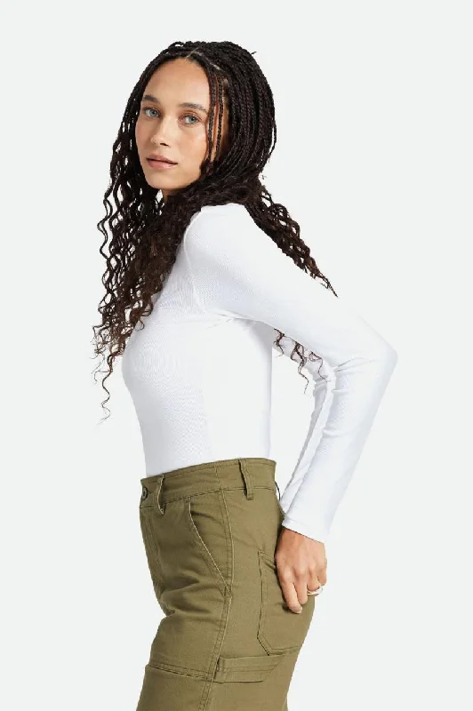 Women's Puma t shirt Women's Adidas t shirt Betty L/S Tee - White