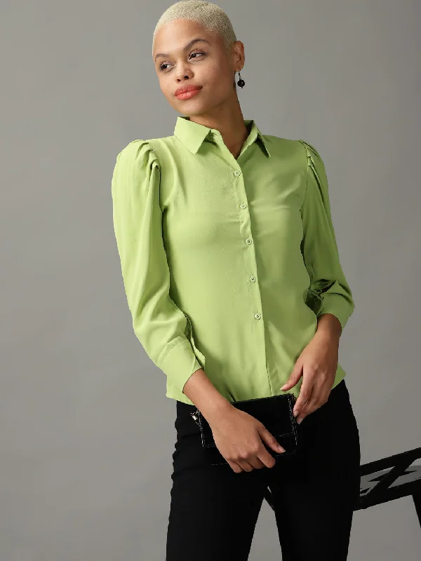 Women's classic white long sleeve cotton shirt Women's button - front long sleeve poplin shirt Women's Green Solid Shirt Women's classic white long sleeve cotton shirt Women's button - front long sleeve poplin shirt Women's Green Solid Shirt