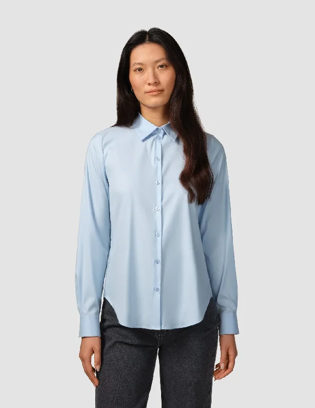 Women's maternity long sleeve shirt for pregnancy Women's beach - appropriate long sleeve cover - up shirt Oxford Shirt Sky Blue Women's maternity long sleeve shirt for pregnancy Women's beach - appropriate long sleeve cover - up shirt Oxford Shirt Sky Blue