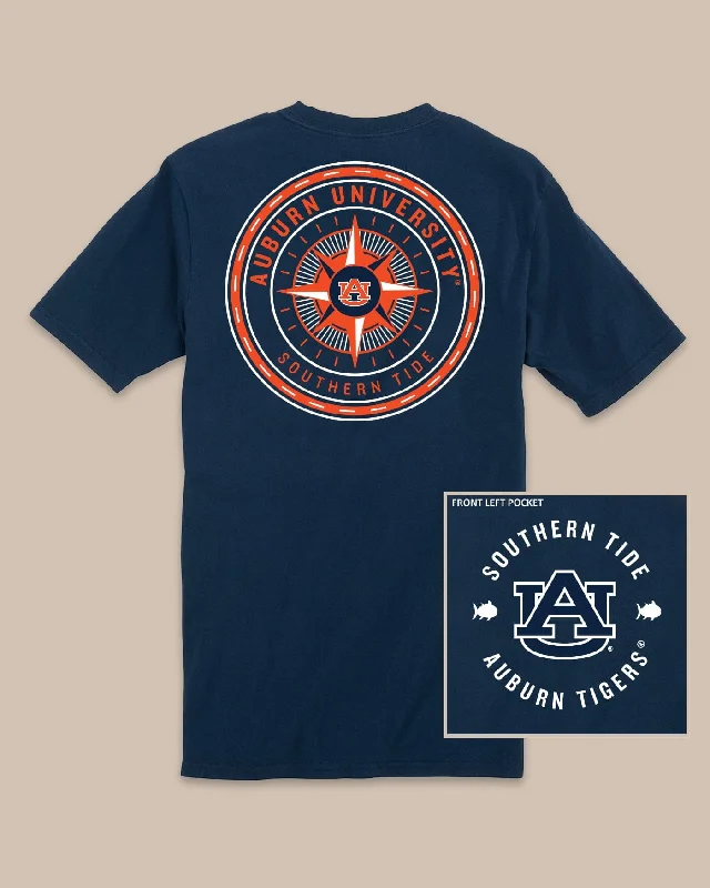 Women's black t shirt Women's white t shirt Auburn Tigers Gameday Collegiate Compass T-Shirt
