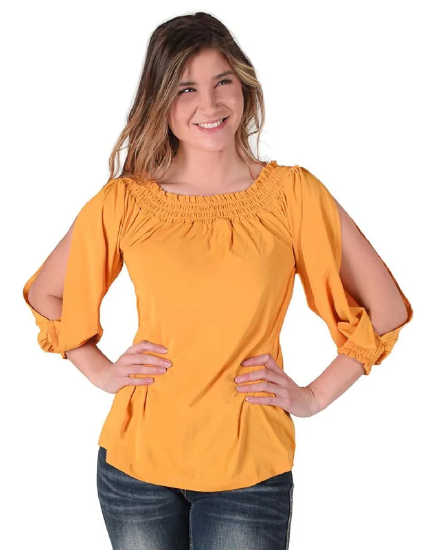 Long sleeve shirts for concerts Women's long sleeve extra - large tops Cowgirl Tuff Womens Flowy Cooling UPF Gold Nylon L/S Shirt Long sleeve shirts for concerts Women's long sleeve extra - large tops Cowgirl Tuff Womens Flowy Cooling UPF Gold Nylon L/S Shirt