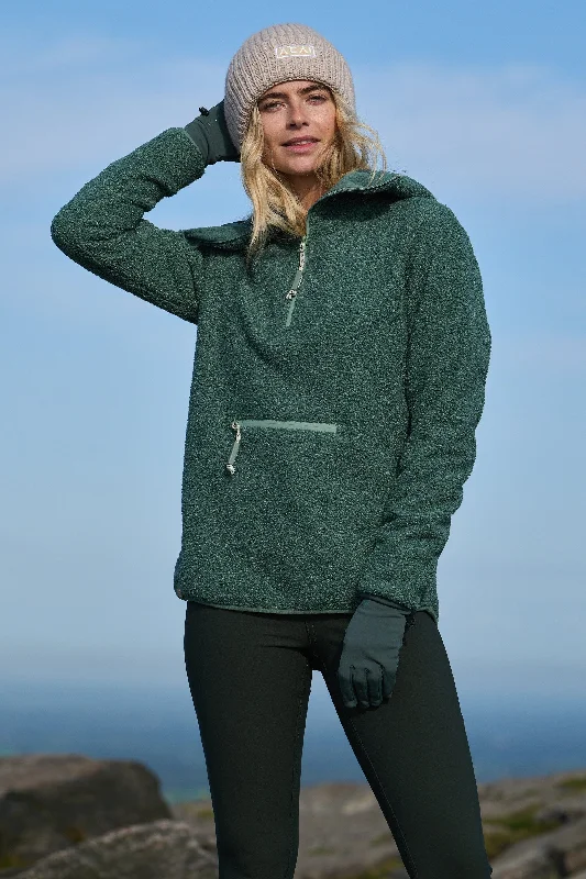 Women's vintage - inspired tight trousers Windproof Gale Fleece - Lily Pad