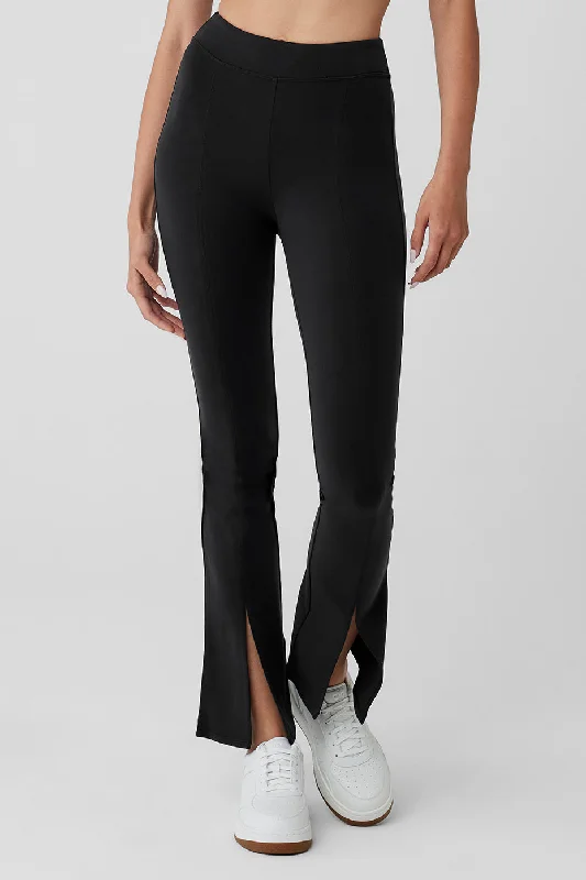 Women's luxury - brand tight trousers Airbrush 7/8 High Waist Flutter Legging - Black