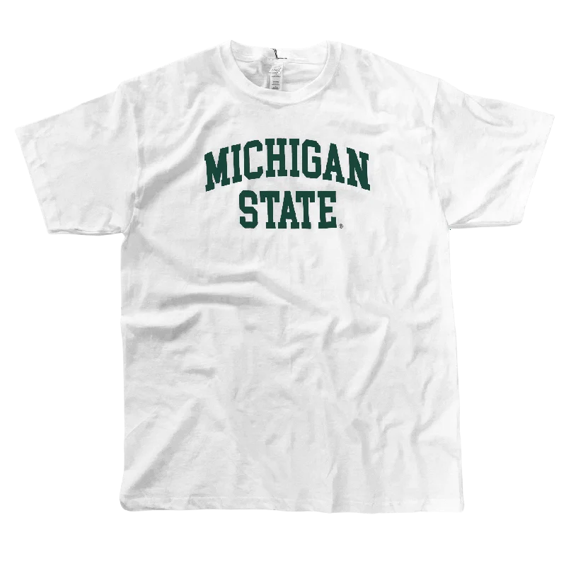Women's tall long sleeve shirt with extra length Women's solid color long sleeve viscose shirt Classic Michigan State White T-shirt