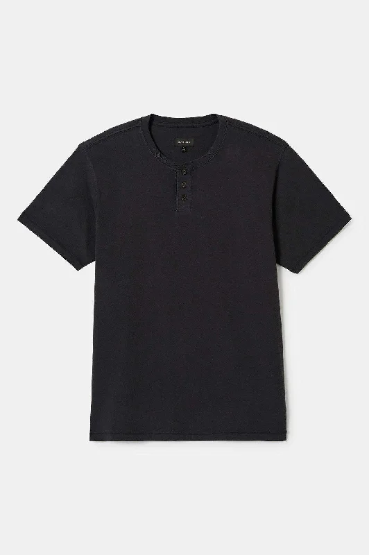 Women's minimalist t shirt Women's classic t shirt Vintage Reserve S/S Henley - Black Sol Wash Women's minimalist t shirt Women's classic t shirt Vintage Reserve S/S Henley - Black Sol Wash