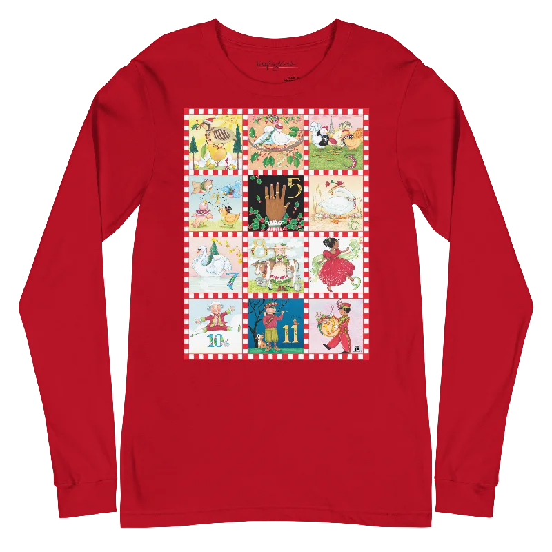 Men's long sleeve slim - fit shirts Women's long sleeve large tops Twelve Days of Christmas Unisex Long Sleeve T-Shirt Men's long sleeve slim - fit shirts Women's long sleeve large tops Twelve Days of Christmas Unisex Long Sleeve T-Shirt