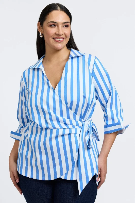 Cobalt Blue Springtime Stripe
