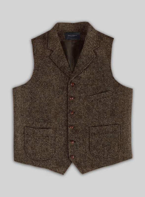 Highlander Dark Brown Tweed Hunting Vest