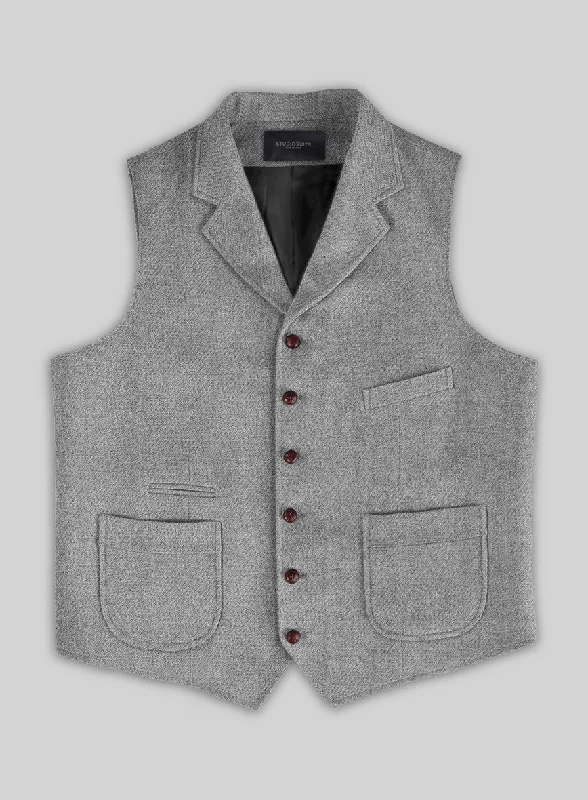 Highlander Light Gray Tweed Hunting Vest