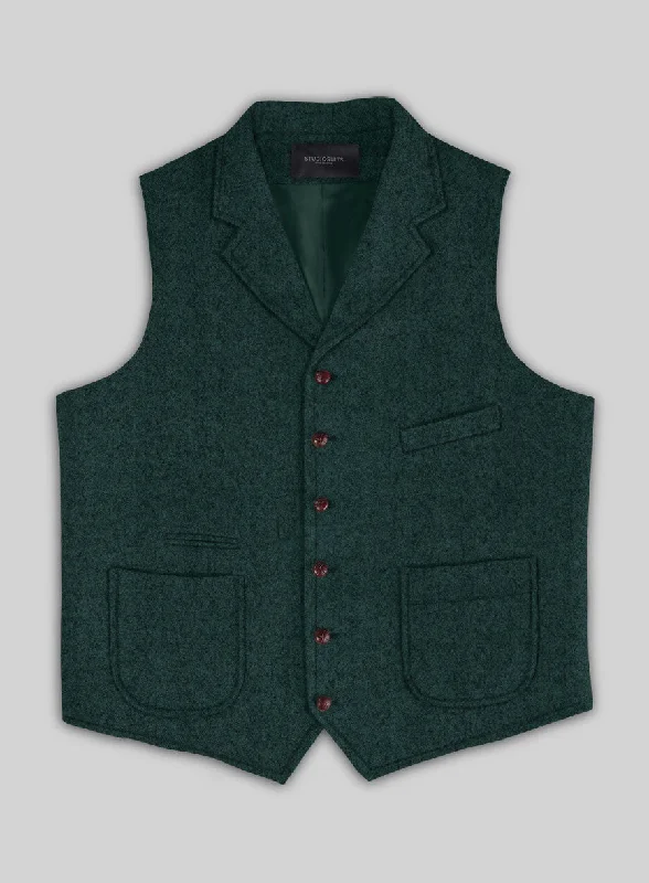 Highlander Melange Green Tweed Hunting Vest