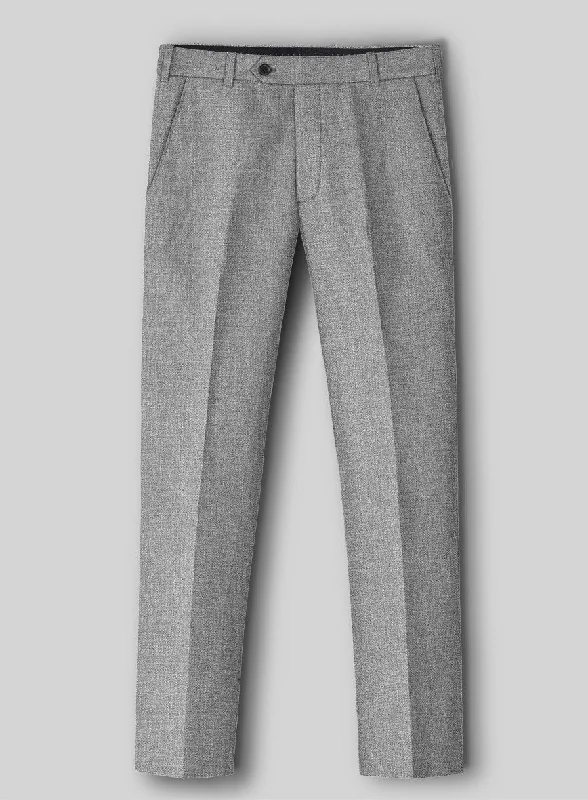 Italian Cotton Linen Hopsack Bartolo Pants