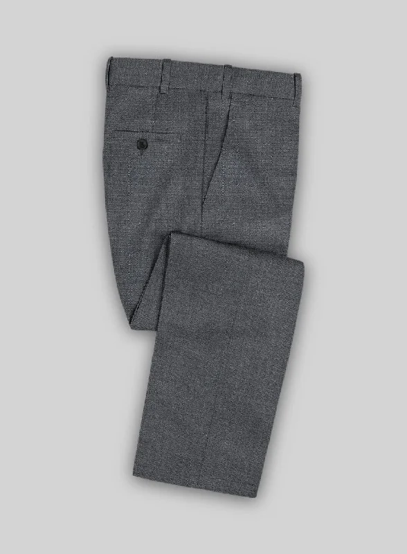 Italian Cotton Lycra Denim Gray Blue Pants