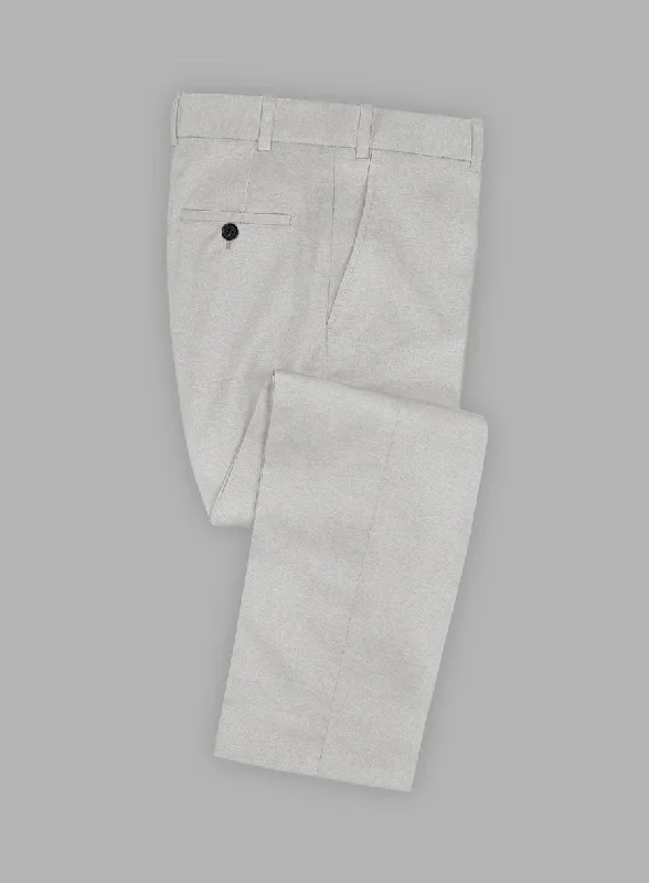 Italian Light Gray Cotton Pants