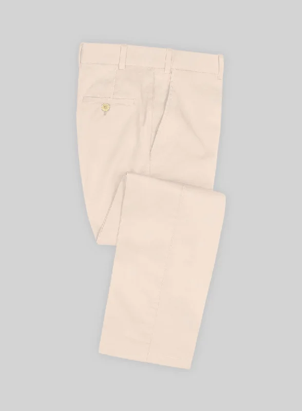 Italian Light Pink Cotton Stretch Pants