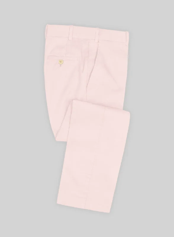 Italian Pale Pink Cotton Stretch Pants