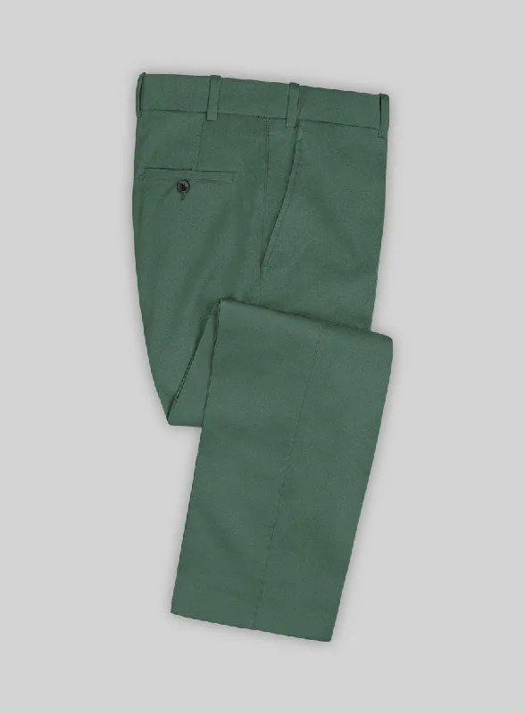 Italian Spring Green Cotton Stretch Pants