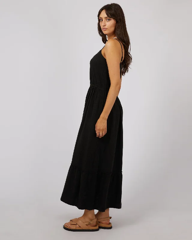 All About Eve Luxe Linen Maxi Dress Black