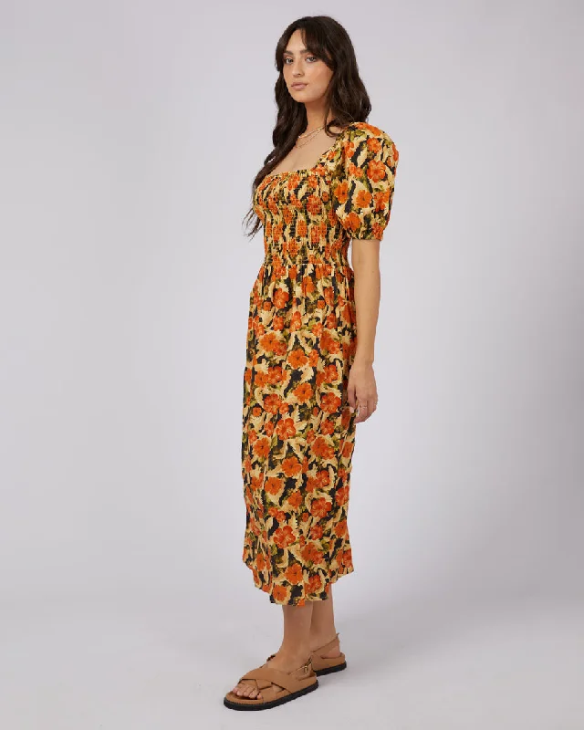 All About Eve Margot Floral Shirred Dress Print