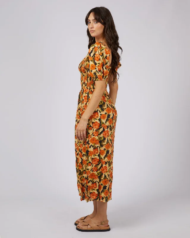 All About Eve Margot Floral Shirred Dress Print