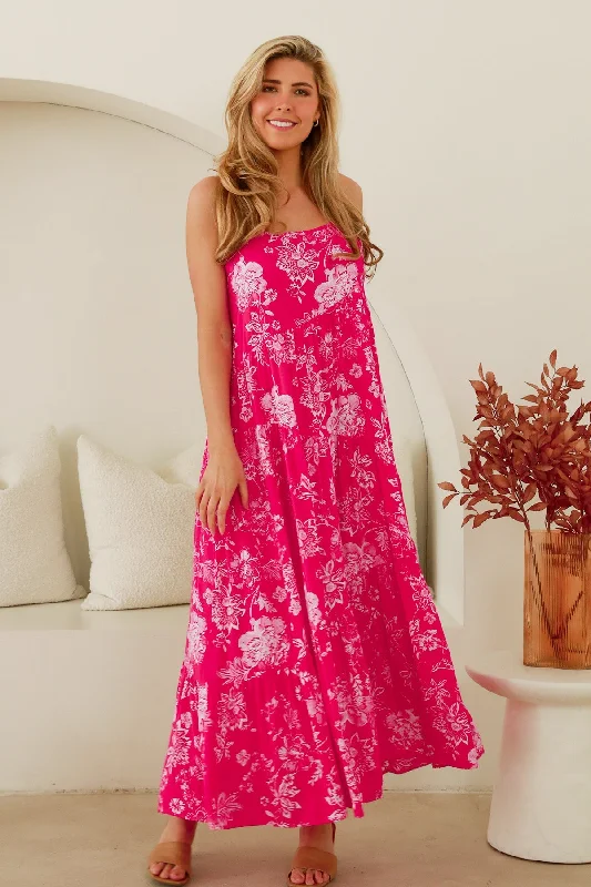 Avamia Winifred Maxi Dress Pink Floral