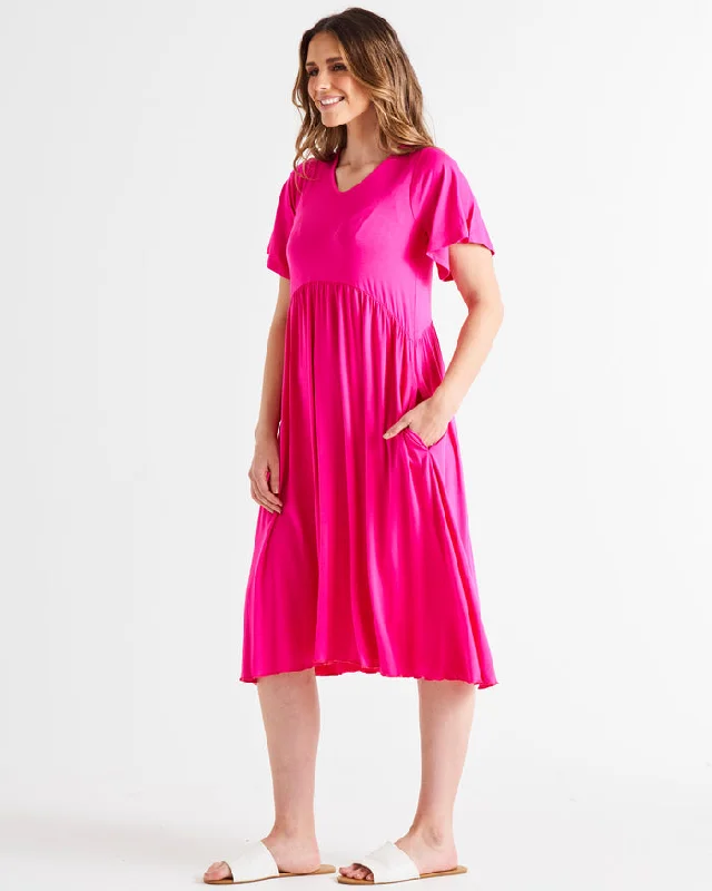 Betty Basics Donna Dress Raspberry