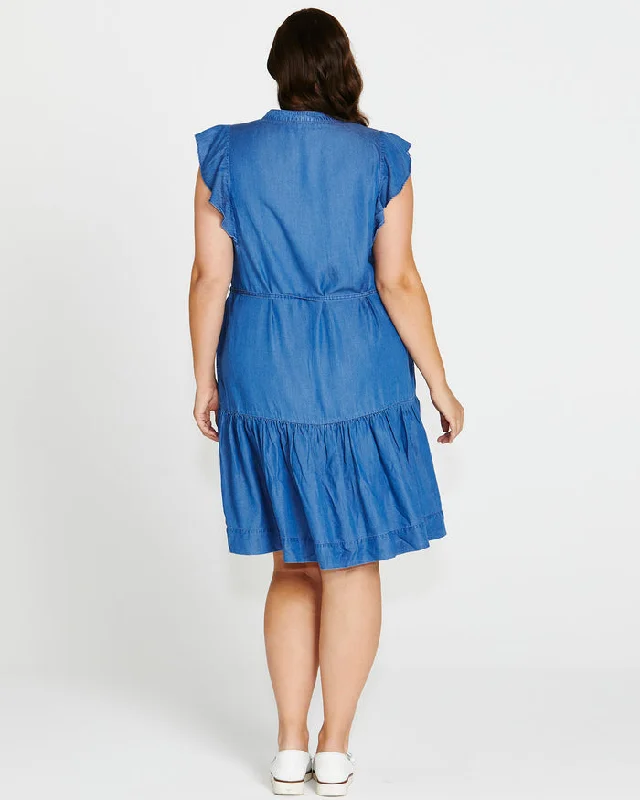 Betty Basics Lorne Lyocell Dress Antique Indigo