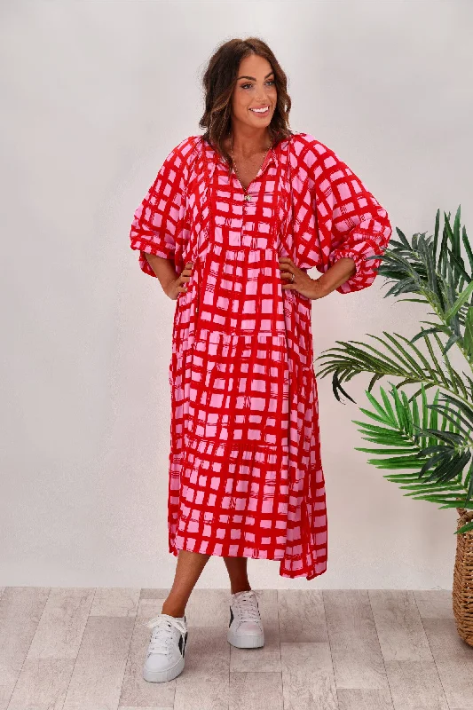 Boho Australia Eloise Dress Red