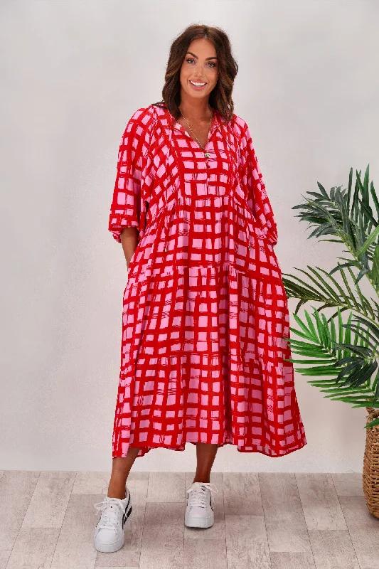 Boho Australia Eloise Dress Red