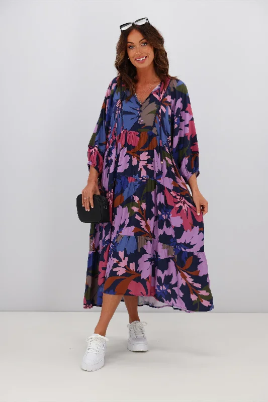 Boho Australia Freddie Dress Navy Floral