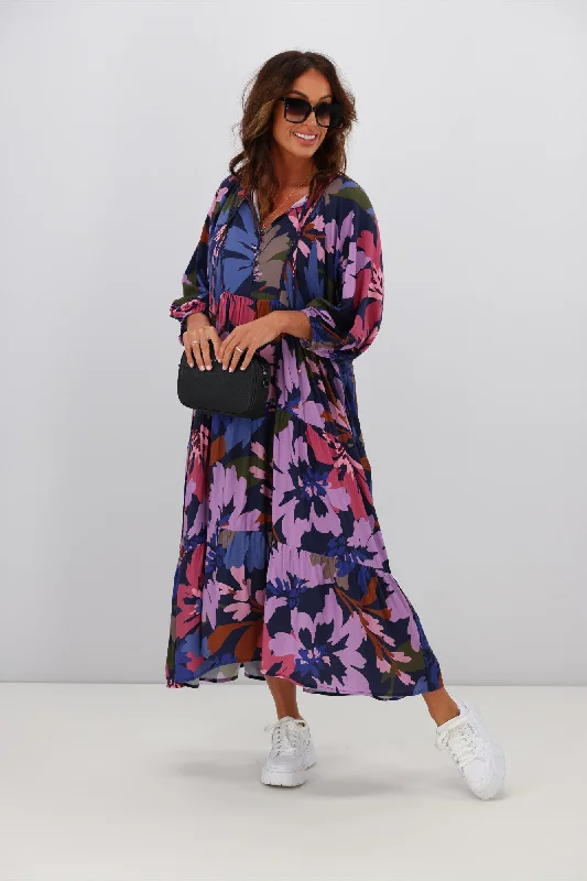 Boho Australia Freddie Dress Navy Floral