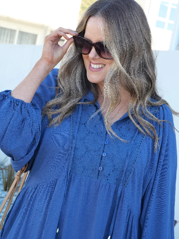 Boho Australia Honor LS Dress Airy Blue