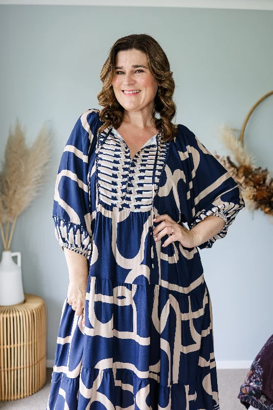 Boho Australia Juliet Dress Navy