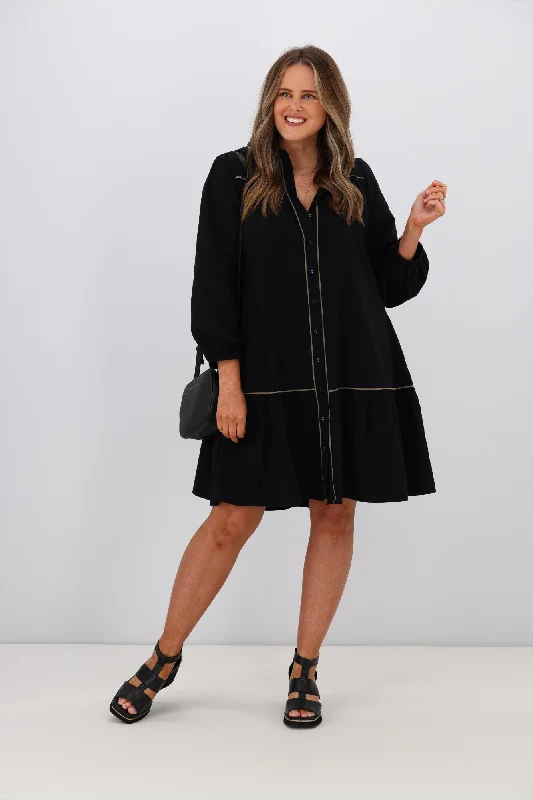 Boho Australia Reeves Dress Black Ash