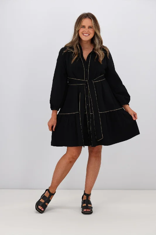 Boho Australia Reeves Dress Black Ash