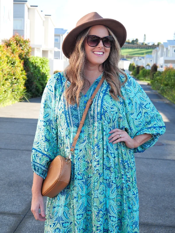 Boho Australia Sumaya Dress Blue Print