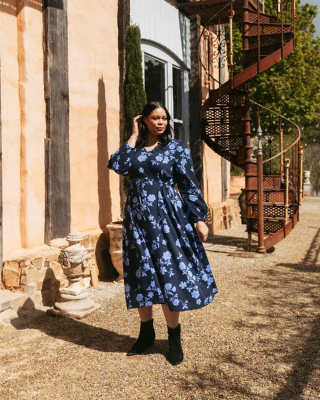 Elm Kasey Floral Dress Navy