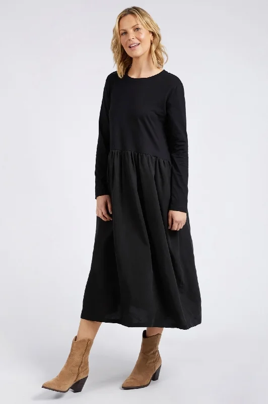 Elm Parker L/S Dress Black