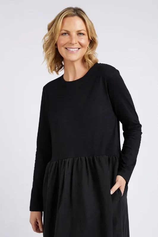 Elm Parker L/S Dress Black