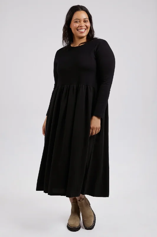 Elm Parker L/S Dress Black