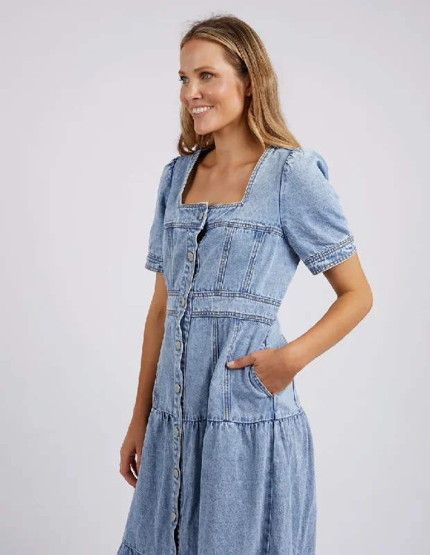 Foxwood Astrid Denim Dress Light Blue