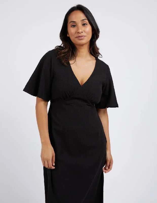 Foxwood Bronte Linen Dress Black