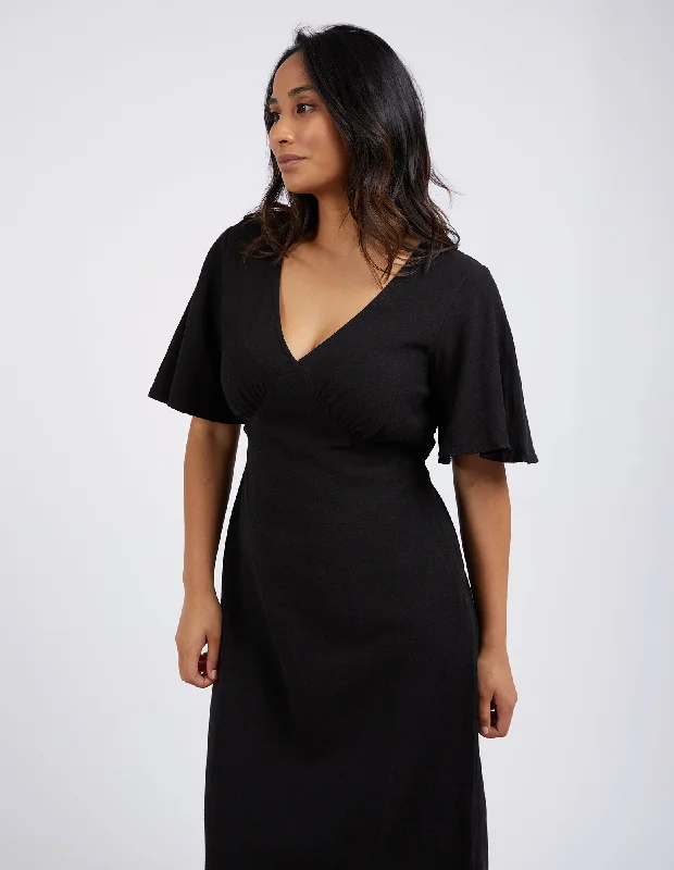 Foxwood Bronte Linen Dress Black