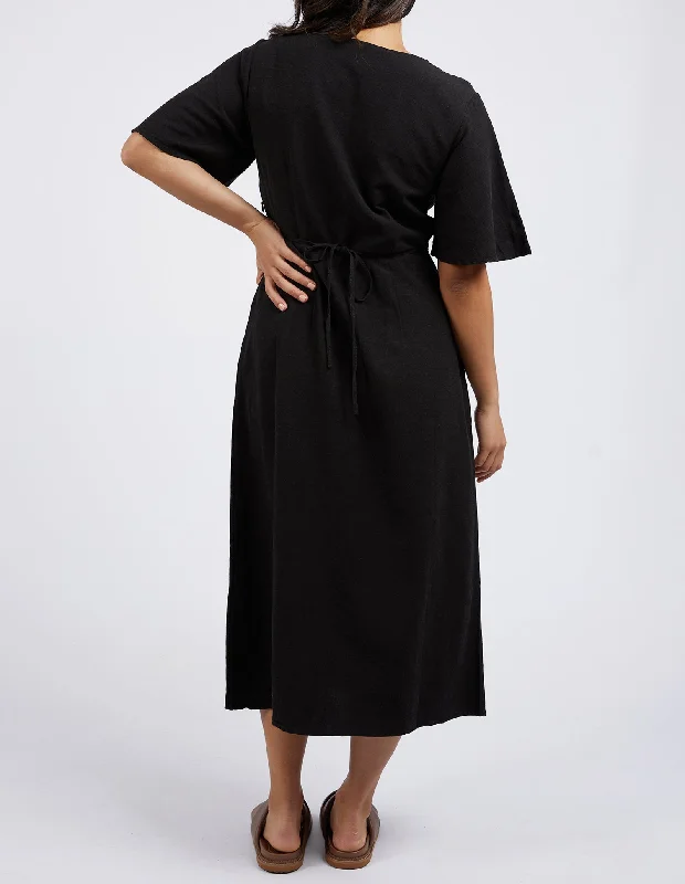 Foxwood Bronte Linen Dress Black