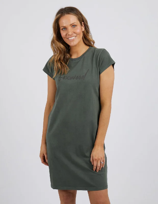 Foxwood Signature Tee Dress Khaki