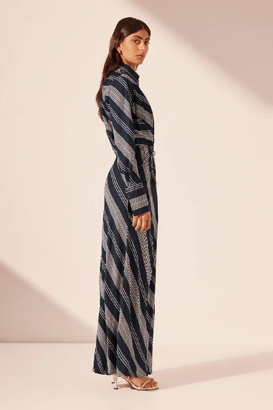 HARLOW DRAPED SHIRT MAXI DRESS