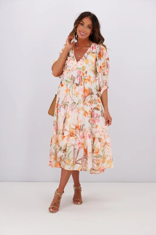 Iris Maxi Arissa Maxi Dress White Floral