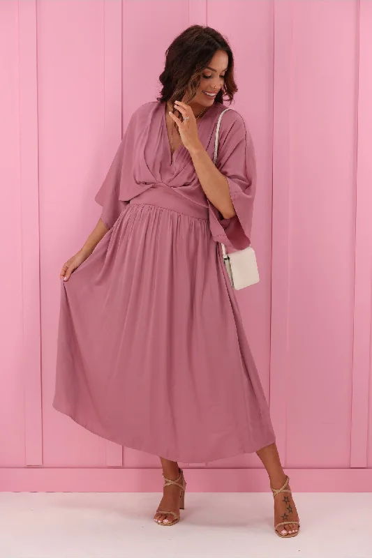 Jane James Florian Batwing Dress Rose