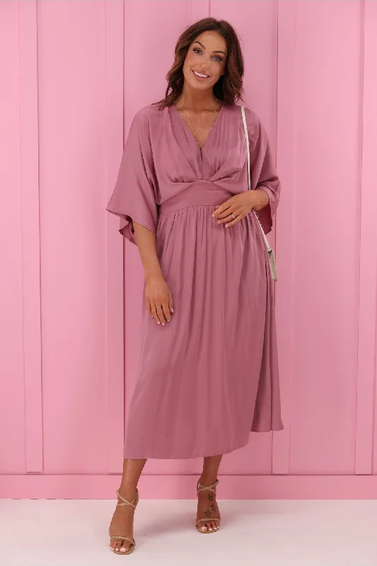 Jane James Florian Batwing Dress Rose