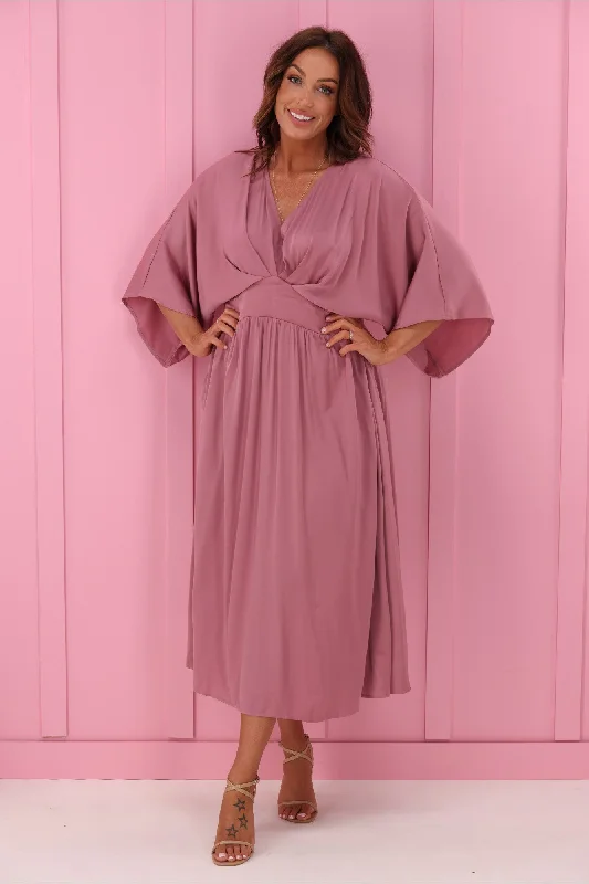 Jane James Florian Batwing Dress Rose