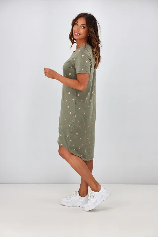 Little White Lie Phoebe Strike Dress Khaki